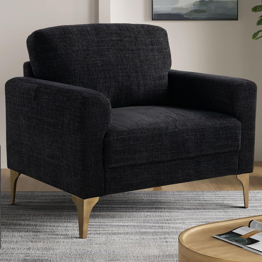 Lifestyle Solutions Mercer Accent Chair in Black, , large