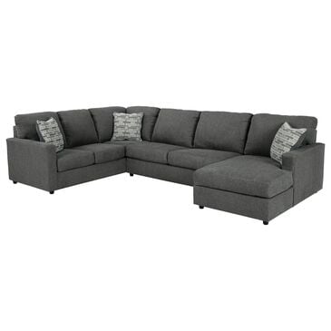 Ashley Edenfield 3-Piece Right Facing Sectional with Chaise in Charcoal, , large