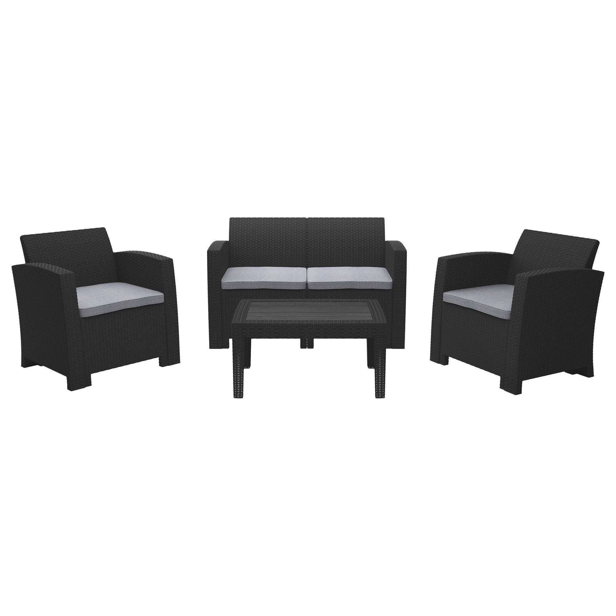 CorLiving Adelaide 4 Piece Conversation Set in Light Gray NFM