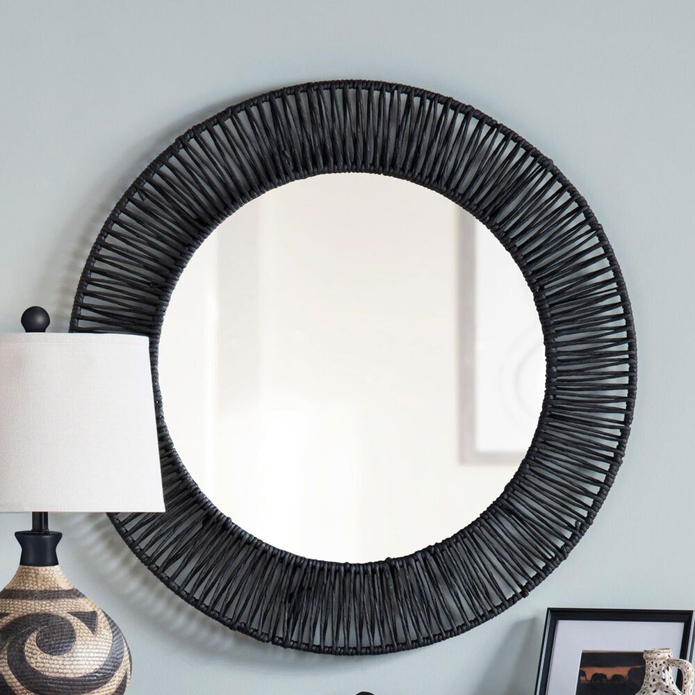 Crestview Collection Onyx Wall Mirror in Black, , large