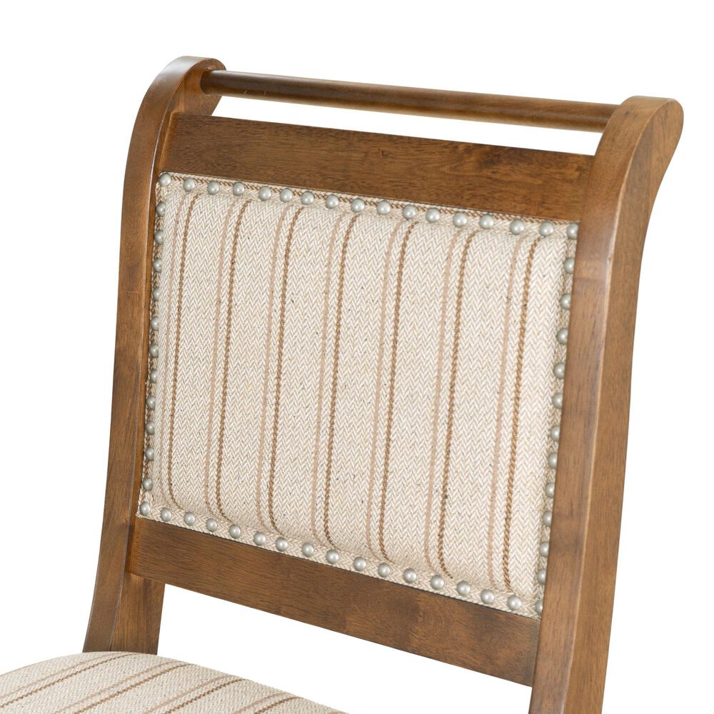 Linon Home Decor Emmy 26" Counter Stool with Tan Cushion in Cherry, , large