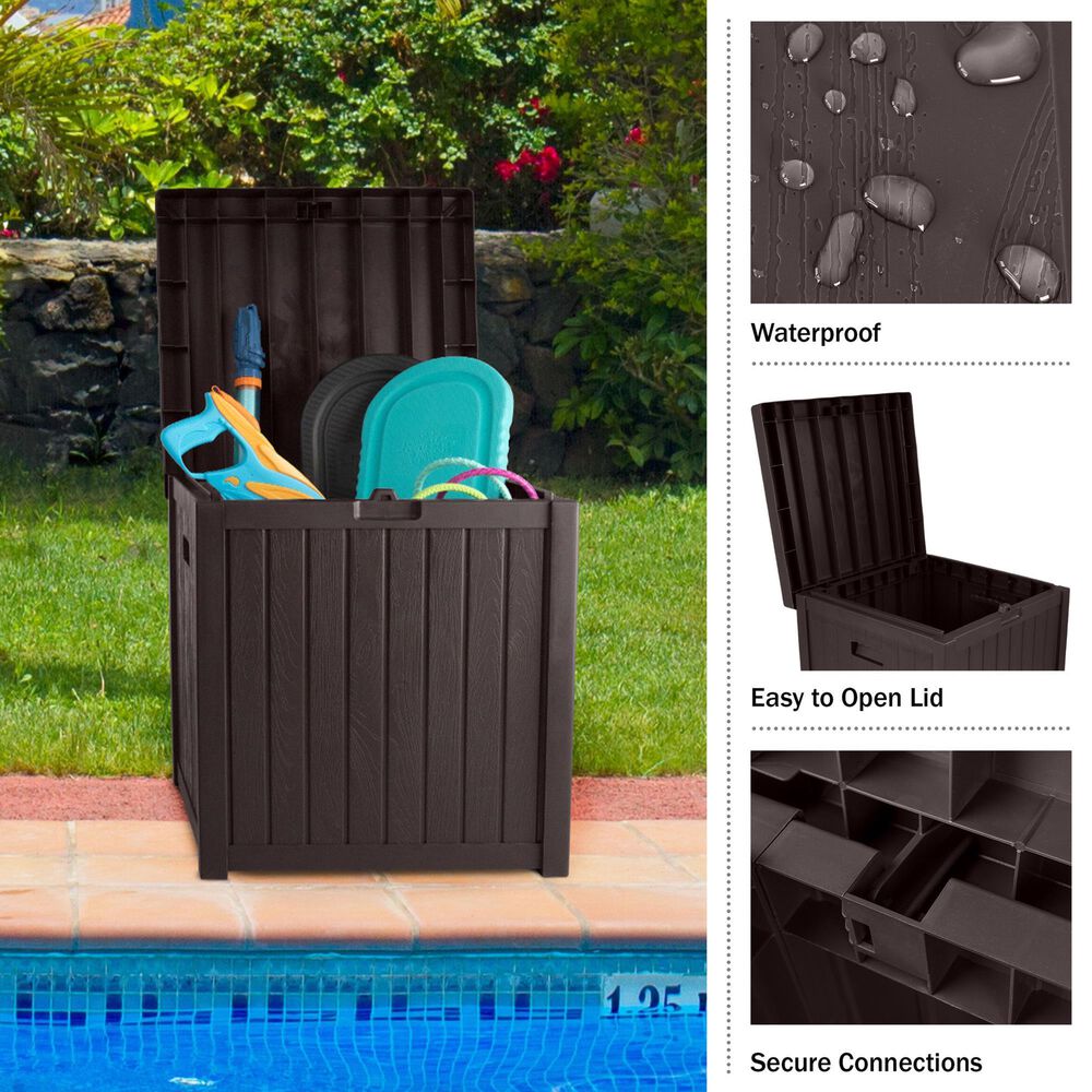 Timberlake 50 Gallon Patio Storage Box in Brown, , large