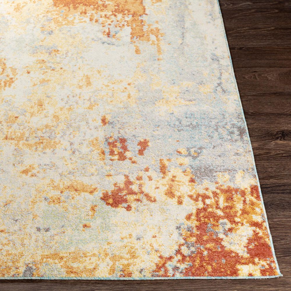 Surya Bodrum 8&#39;10&quot; x 12&#39; Ivory, Orange, Saffron, Gray and Blue Area Rug, , large
