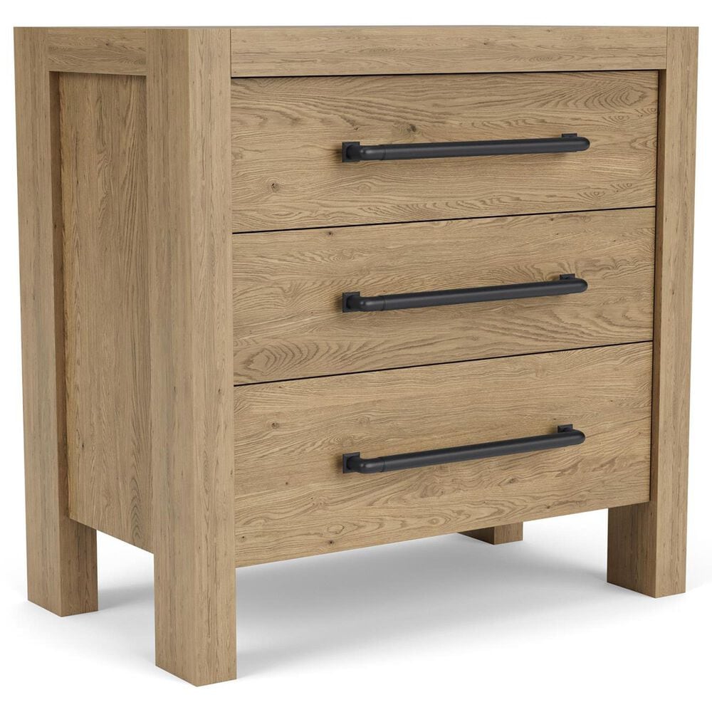 Shannon Hills Davie 4-Piece King Upholstered Bedroom Set in Pale Oak, , large