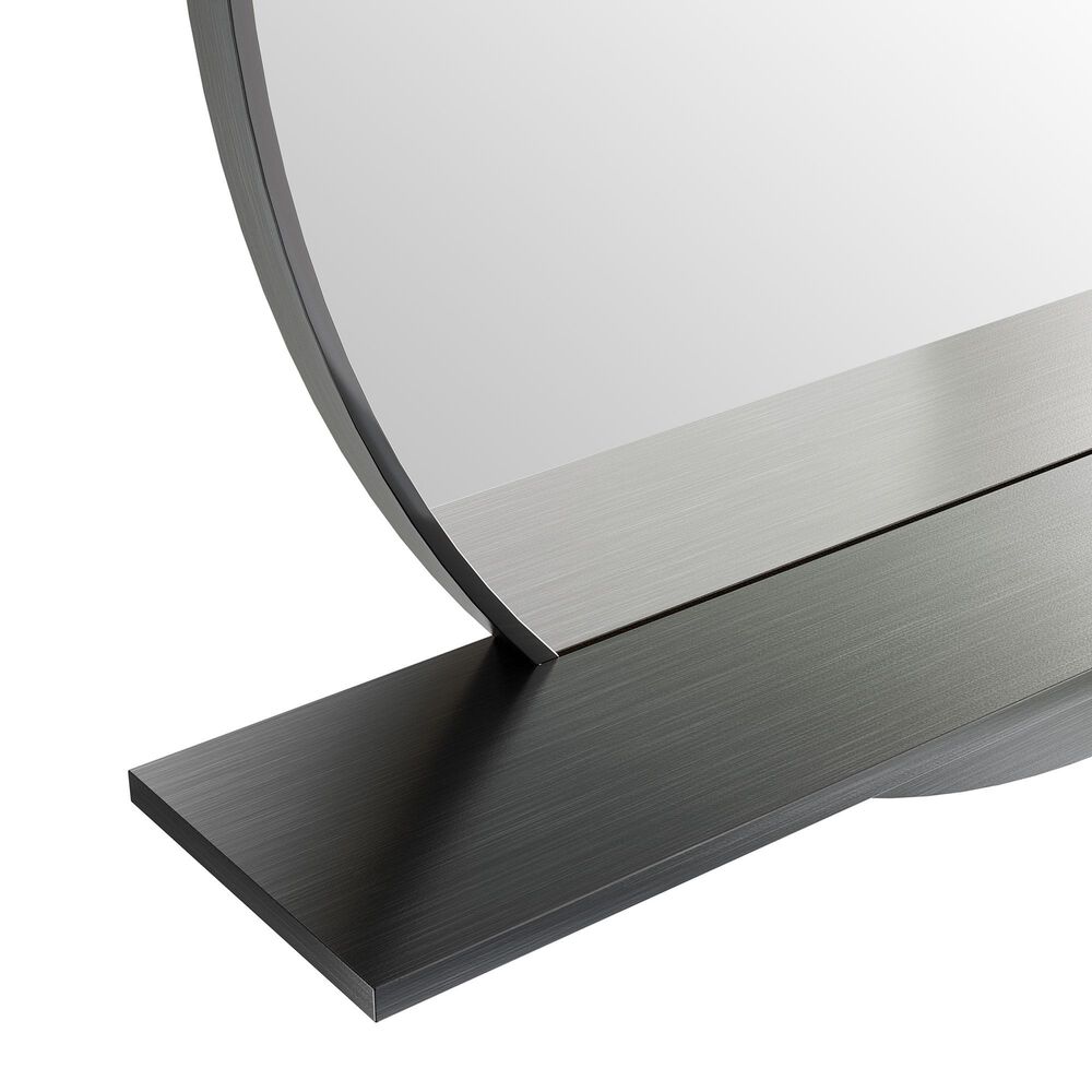 James Martin Platform 24&quot; Round Mirror in Modern Iron, , large