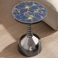 Furniture of America Gleam Round End Table in Black Nickel and Gold, , large
