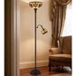 Cal Lighting Victorian Tiffany Torchiere Lamp in Bronze, , large