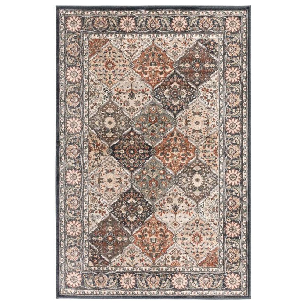 Central Oriental Montville Noriani 7"10 x 9"10 Vintage Blue and Multicolor Area Rug, , large