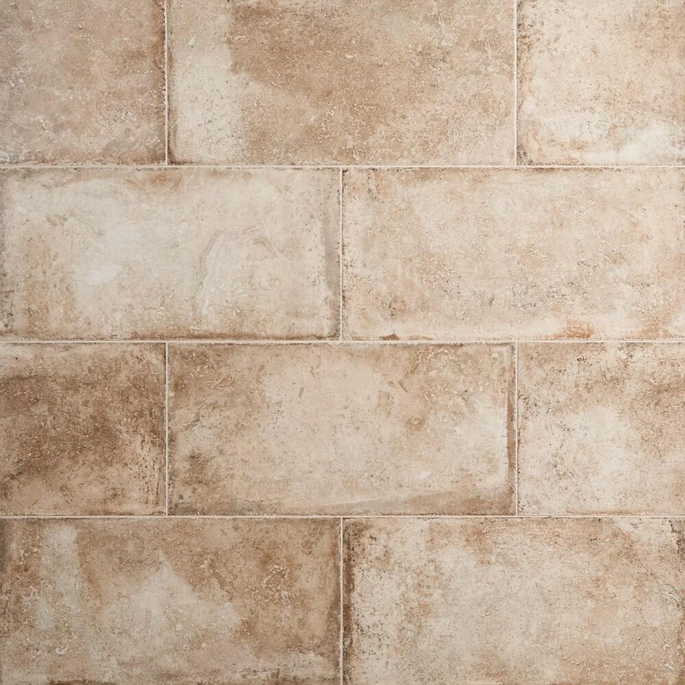 Soho Studio Caruso Delfi Dark Beige 12" x 24" Travertine Look Matte Porcelain Tile, , large