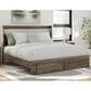 Ashley Elbrim King Bed with Footboard Storage in Weathered Brown, , large
