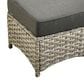 HOMLUX 2-Piece Outdoor Wicker Ottoman Set with Cushion in Black, , large