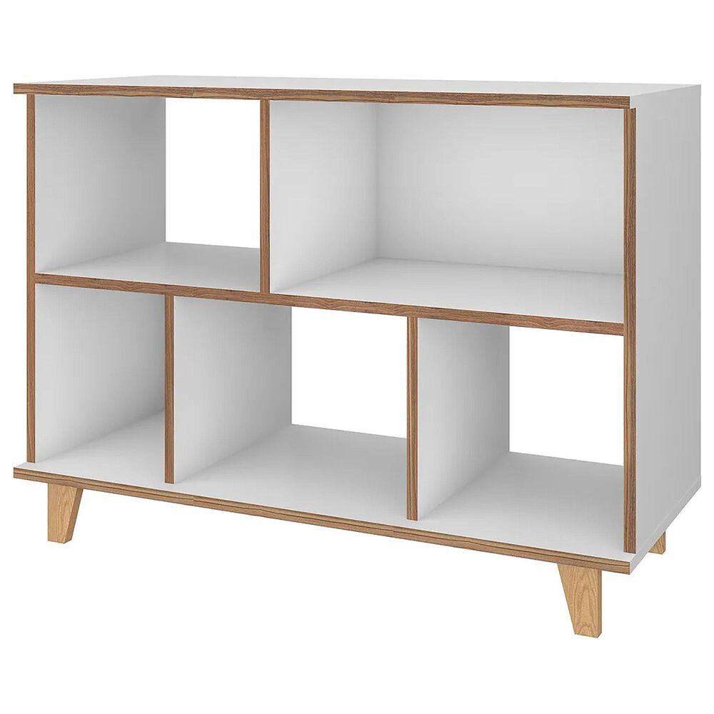 Dayton Minetta 5-Shelf Bookcase in White, , large