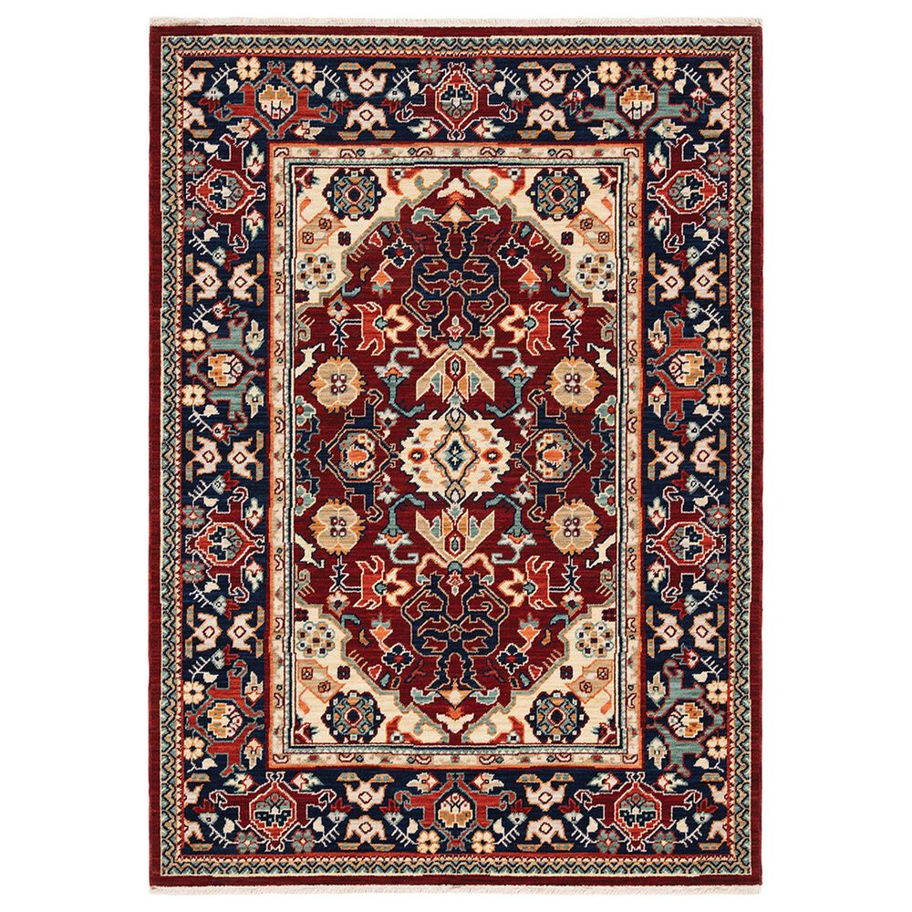 Oriental Weavers Lilihan Oriental 2062R 3"3" x 5" Red and Blue Area Rug, , large