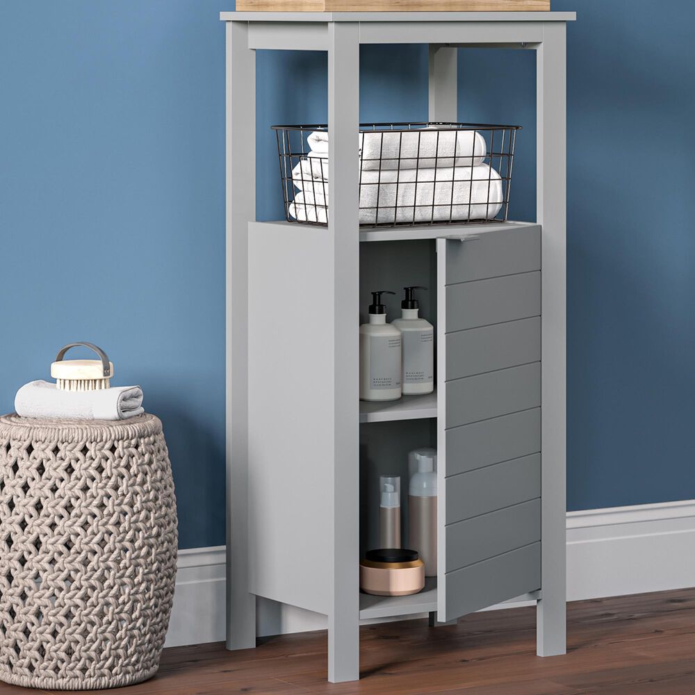 RiverRidge Home Madison Single Door Floor Cabinet in Gray, , large