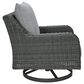 Ashley Elite Park Patio Swivel Lounge Chair in Gray, , large