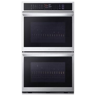 LG 9.4 cu. ft. Smart Double Wall Oven with True Convection, InstaView, Air Fry, Steam Sous Vide, PrintProof Stainless Steel, , large