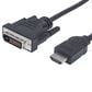 Manhattan 6" HDMI to DVI-D Cable in Black, , large