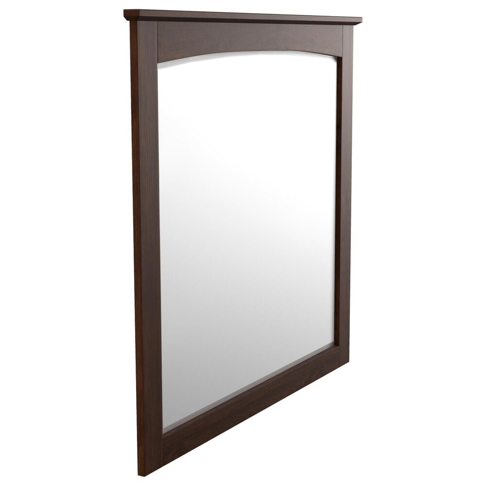 Archbold Furniture Shaker Dresser and Mirror in Brown Mahogany, , large
