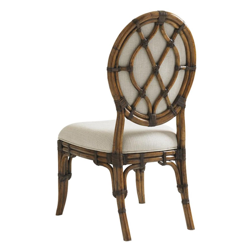 Tommy Bahama Home Bali Hai Gulfstream Oval Back Side Chair in Warm Brown, , large
