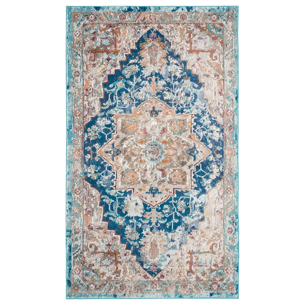 Safavieh Aria 3" x 5" Blue and Beige Area Rug, , large