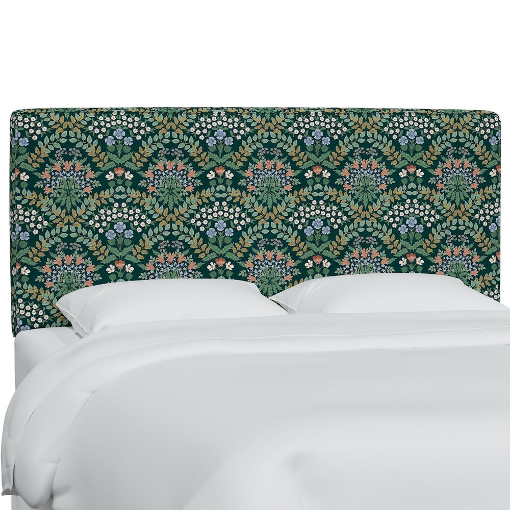 Rifle Paper Co Crafted by Cloth and Company Elly Twin Headboard in Bramble Emerald, , large