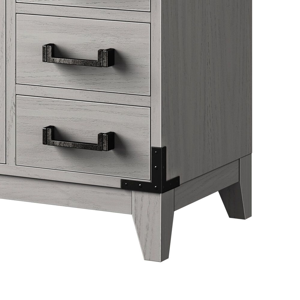 Lexora Home Laurel 48&quot; Single Bathroom Vanity in White Oak with White Quartz Top and Rectangular Sink, , large