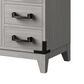 Lexora Home Laurel 48" Single Bathroom Vanity in White Oak with White Quartz Top and Rectangular Sink, , large