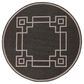 Surya Alfresco 7"3" Round Black, Brown and Beige Indoor/Outdoor Area Rug, , large