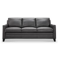 Italiano Furniture Fletcher Leather Sofa in Charcoal Gray