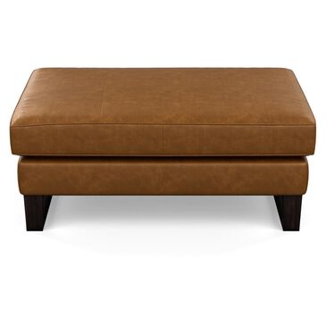 Interlochen Leather Cocktail Ottoman in Camel, , large