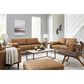 Ashley Telora Stationary Sofa and Loveseat Set in Caramel, , large