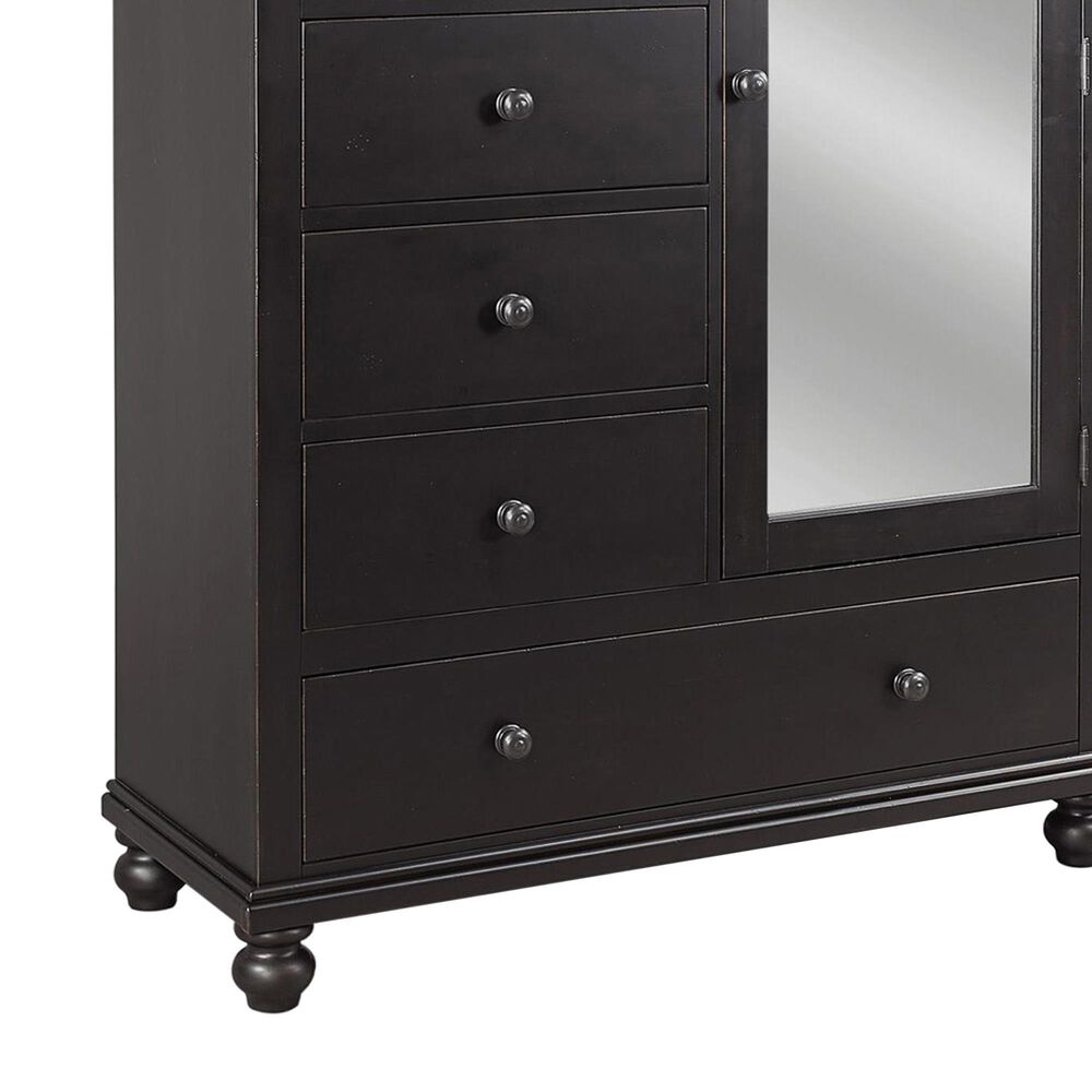 Riva Ridge Oxford 4-Drawer Chifforobe in Black, , large