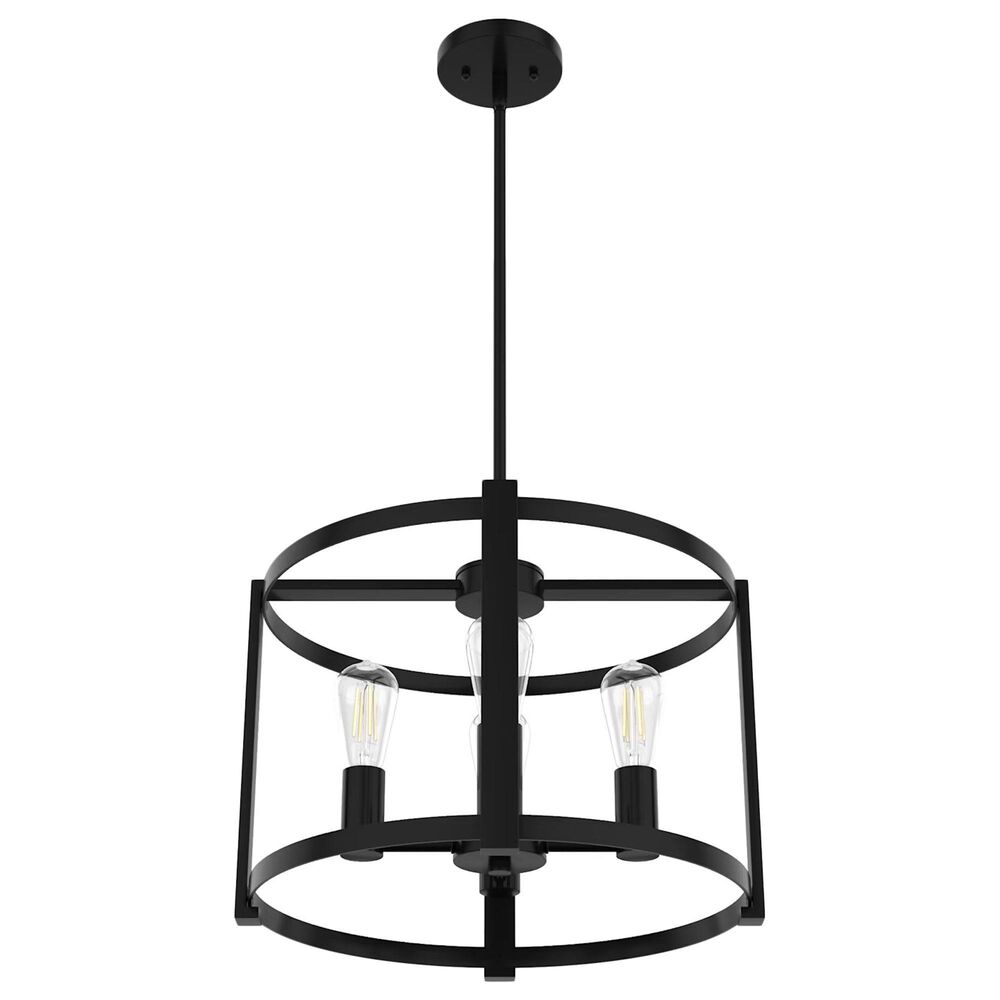 Hunter Astwood 18&quot; 4-Light Chandelier in Matte Black, , large