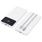POM Gear PD 10,000Mah Portable Battery with Built-In Type C and Lighting Cables in White, , large