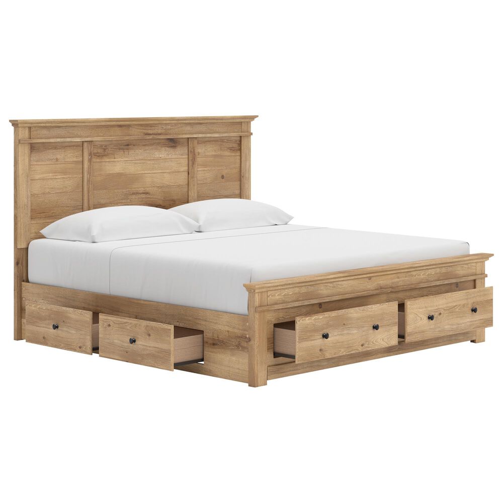 Ashley Makidern 2-Piece King Storage Bedroom Set with Six Drawers in Natural Brown, , large