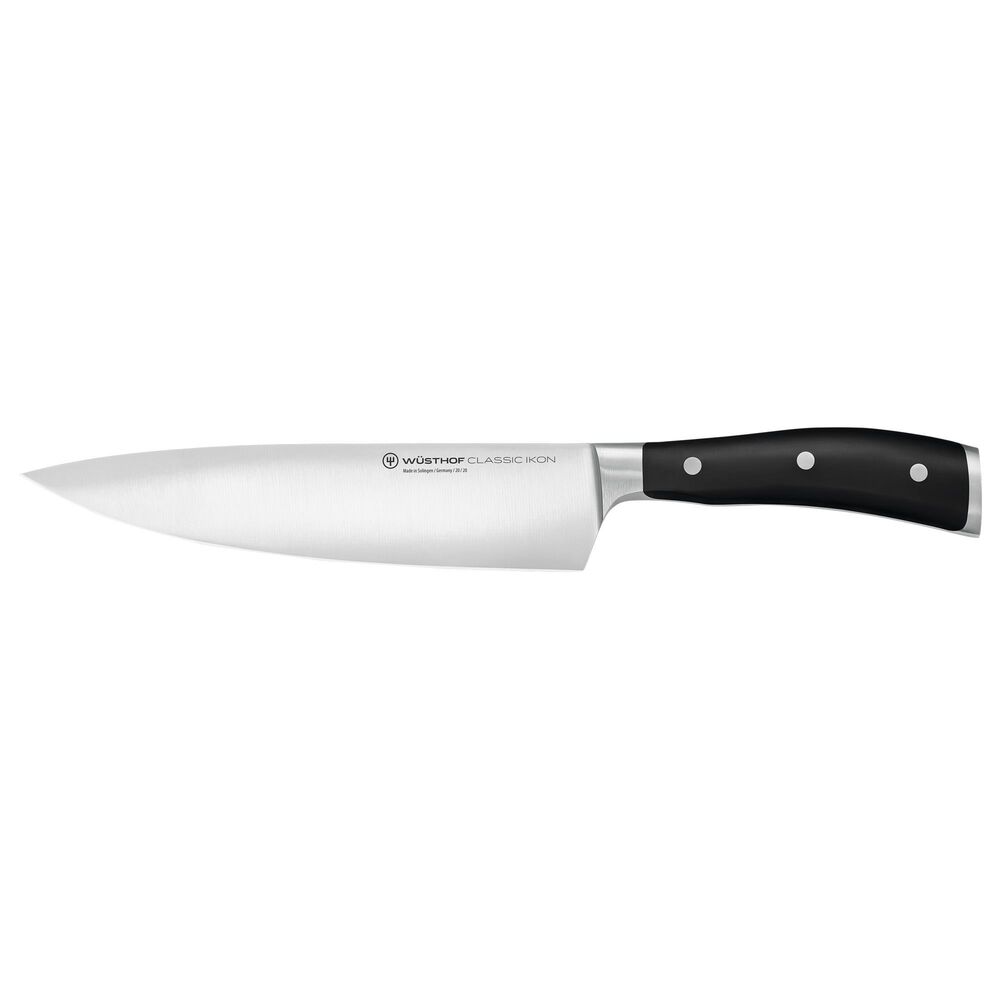 Wusthof Classic Ikon 8" Chef"s Knife in Stainless Steel and Black, , large
