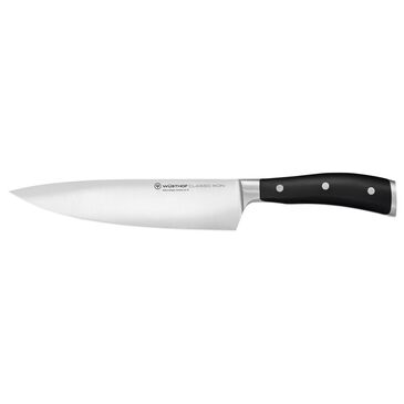 Wusthof Trident Classic Ikon 8" Chef"s Knife in Stainless Steel and Black, , large