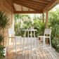 Zuo Modern Kayu Patio Barstool in White, , large