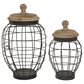 Maple and Jade Farmhouse Decorative Jar in Black and Brown (Set of 2), , large