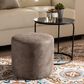 Baxton Studio Kira 2-Piece Nesting Table & Ottoman Set in Grey/Brown/Black, , large