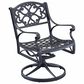 Homestyles Sanibel 7-Piece Outdoor Swivel Dining Set without Cushions in Black, , large