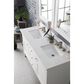 James Martin Vanities Palisades 60" Double Bathroom Vanity in Bright White with 3 cm Eternal Jasmine Pearl Quartz Top and Rectangular Sinks, , large