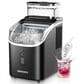 Euhomy 34 Lbs Portable Cube Ice Maker with External Water Tank in Black, , large