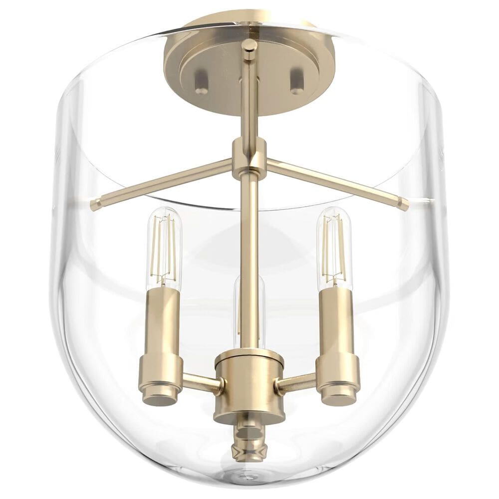 Hunter Sacha 3-Light Semi-Flush Mount in Alturas Gold, , large