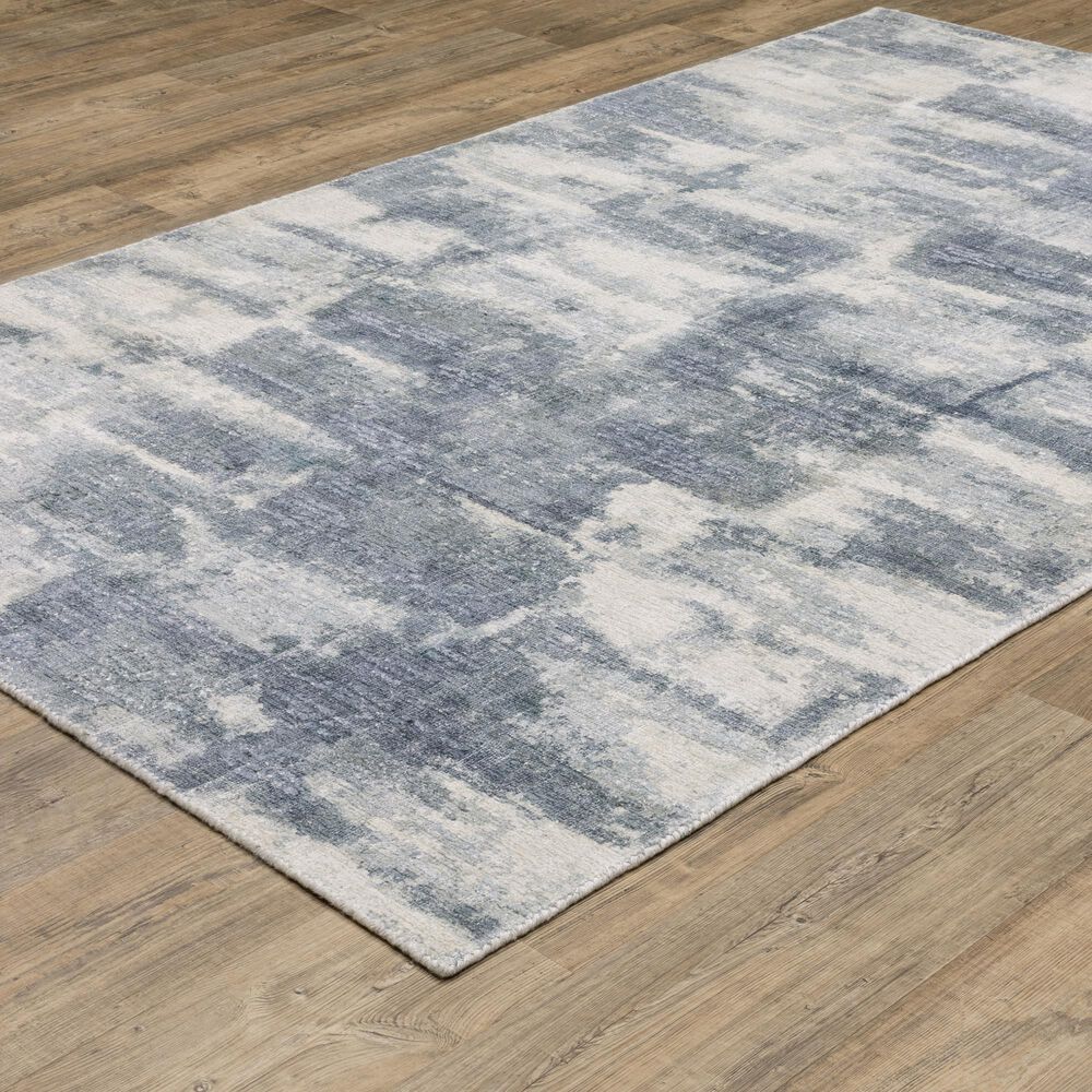 Oriental Weavers Clarke CLA07 Blue and Ivory 6&#39; x 9&#39;Area Rug, , large