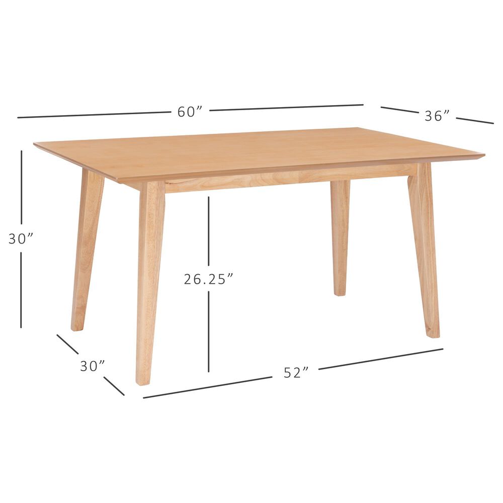 Linon Home Decor Cadence Dining Table in Natural - Table Only, , large