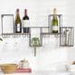 Maple and Jade 7-Bottle Display Wall Wine Rack in Matte Black and Brown, , large