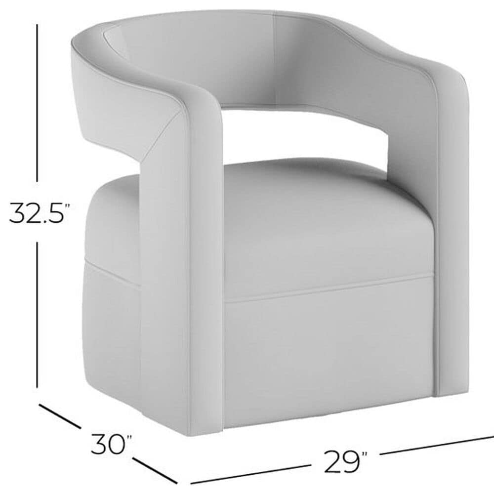 Waltham Lexy Swivel Accent Chair in Chocolate, , large