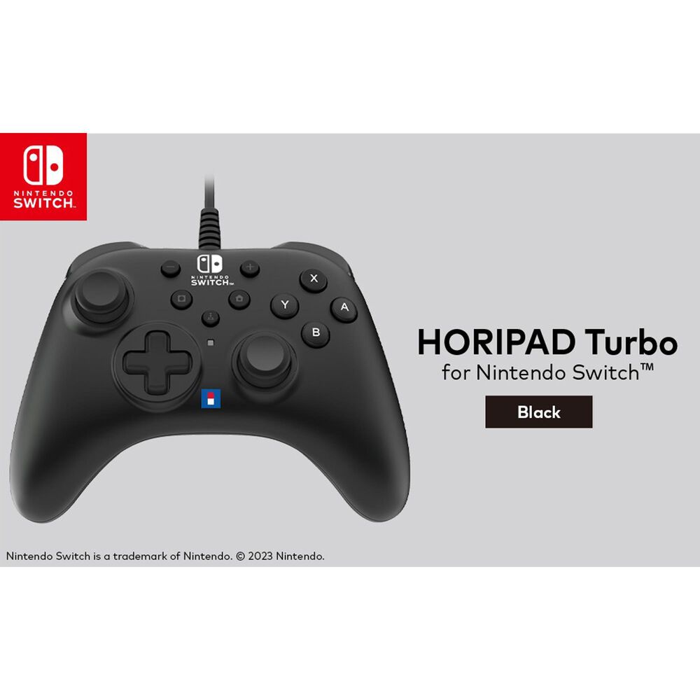 Hori Horipad Turbo Wired Controller in Black - Nintendo Switch, , large