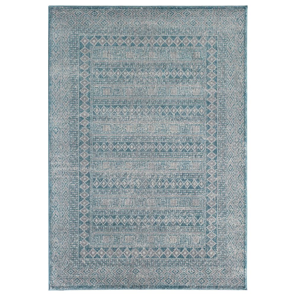 Rugs America Hailey Maiden 5" x 7" Blue and Gray Area Rug, , large